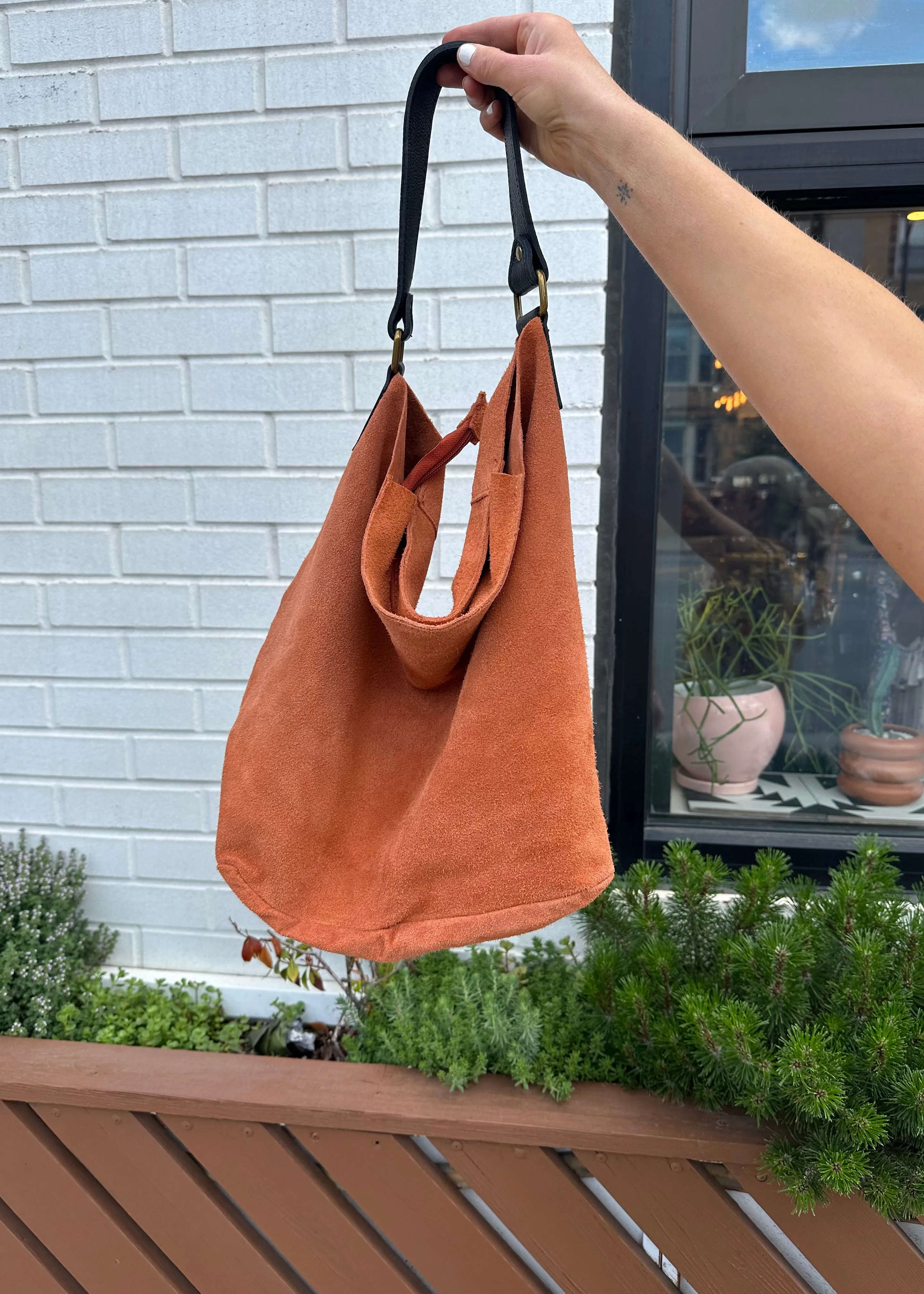 Large Hobo Suede Bag