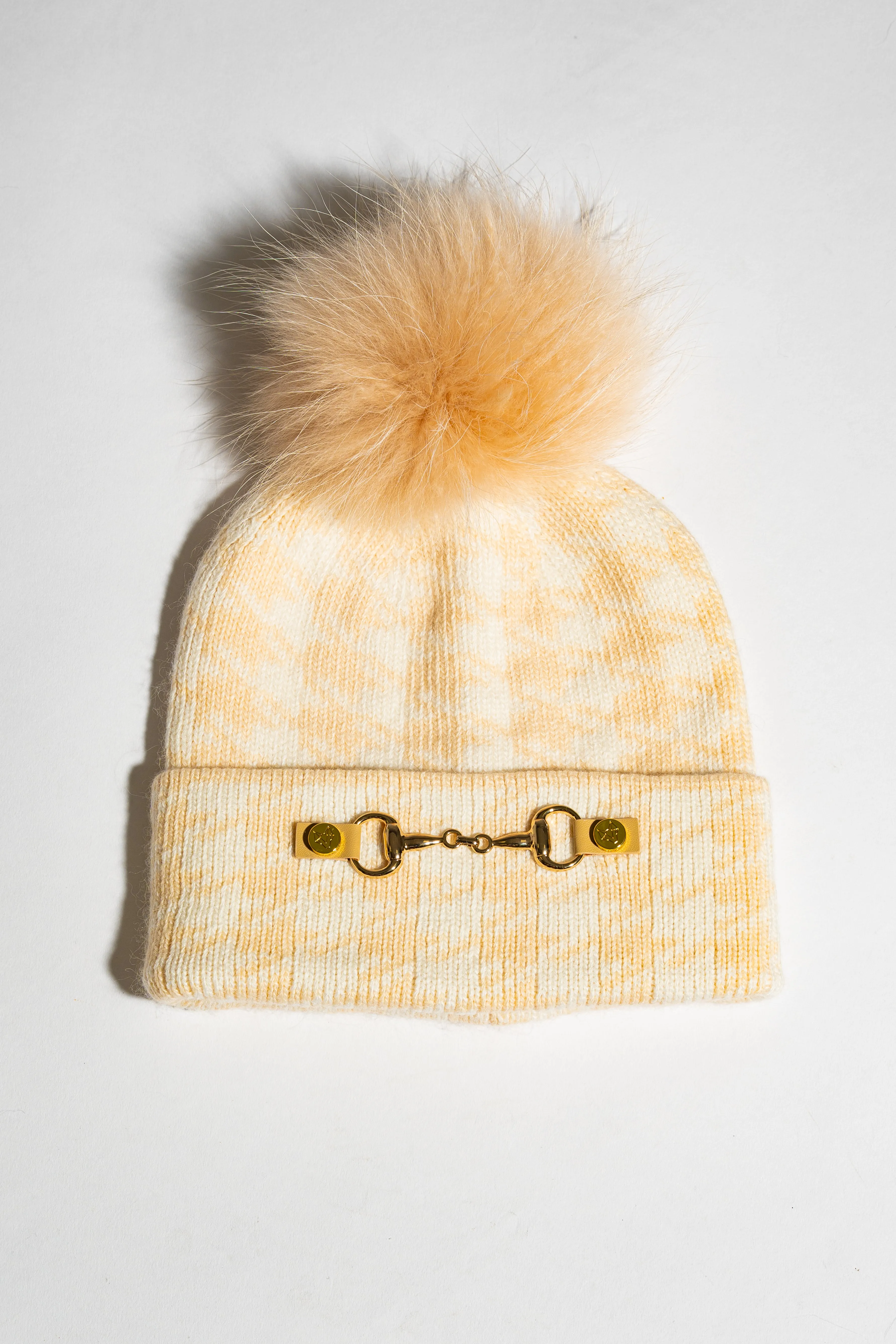 Lexington Pom Pom Hat - Beige/Ecru