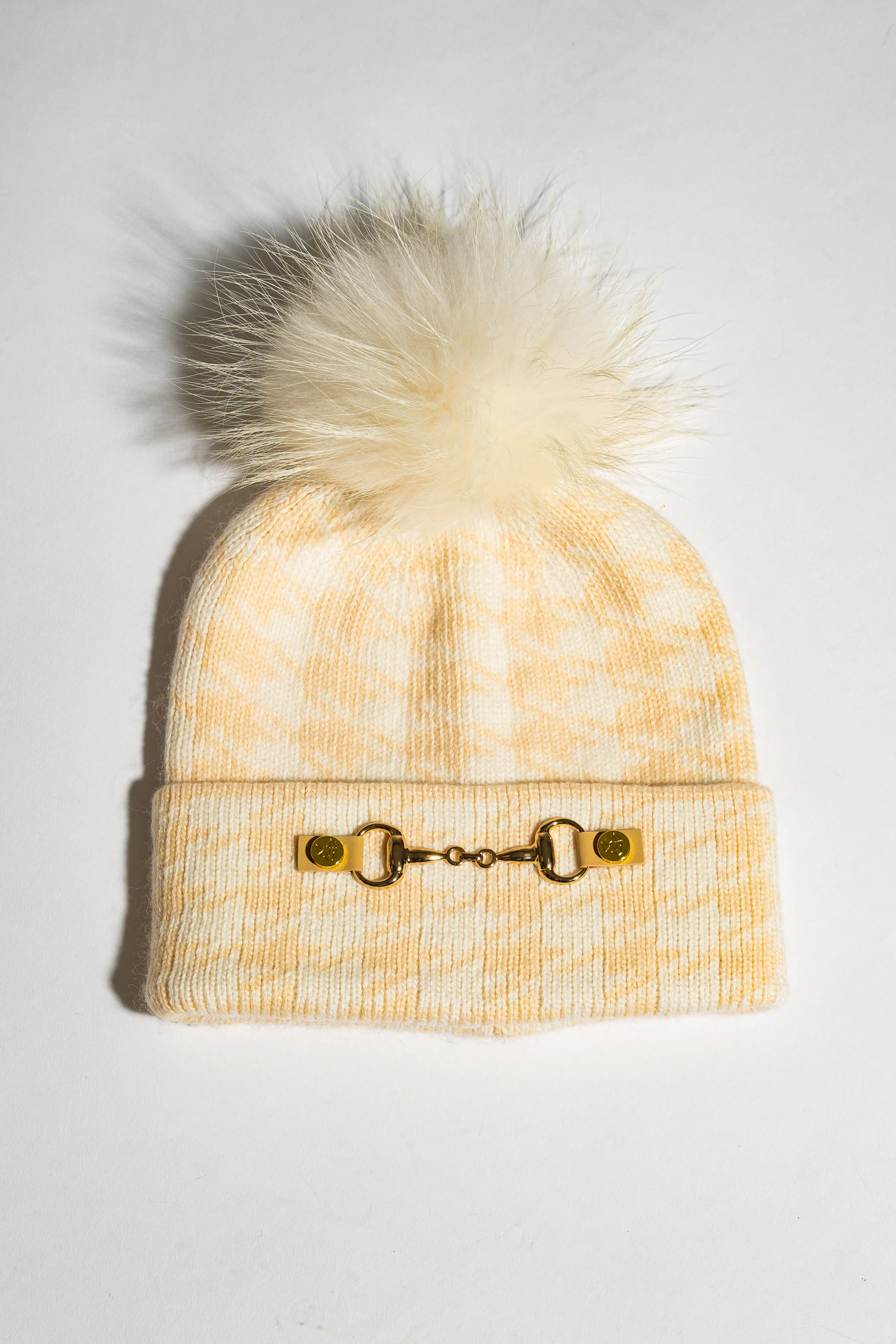 Lexington Pom Pom Hat - Beige/Ecru