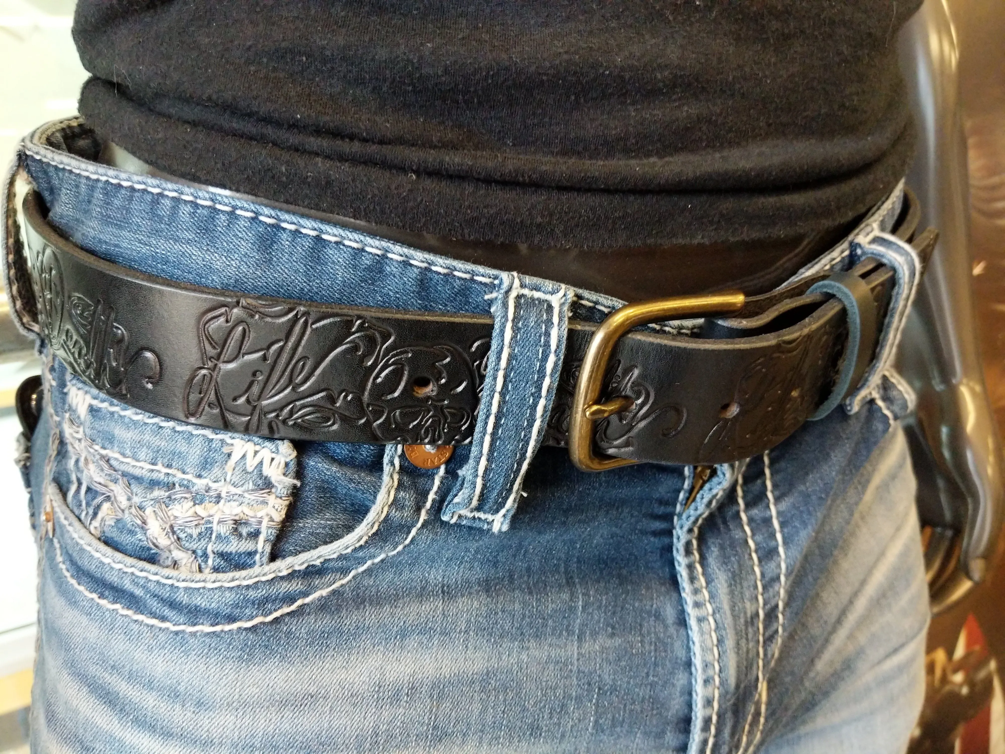 Life & Death Custom Leather Belt - Shop Now