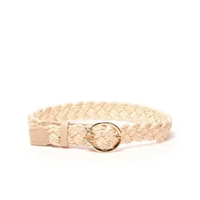 LOVE BERRY WOVEN RAFFIA BELT Woman Brushed Gold