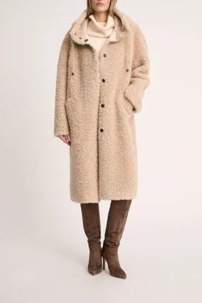 Luisa Spagnoli SERRA BEIGE TEDDY COAT