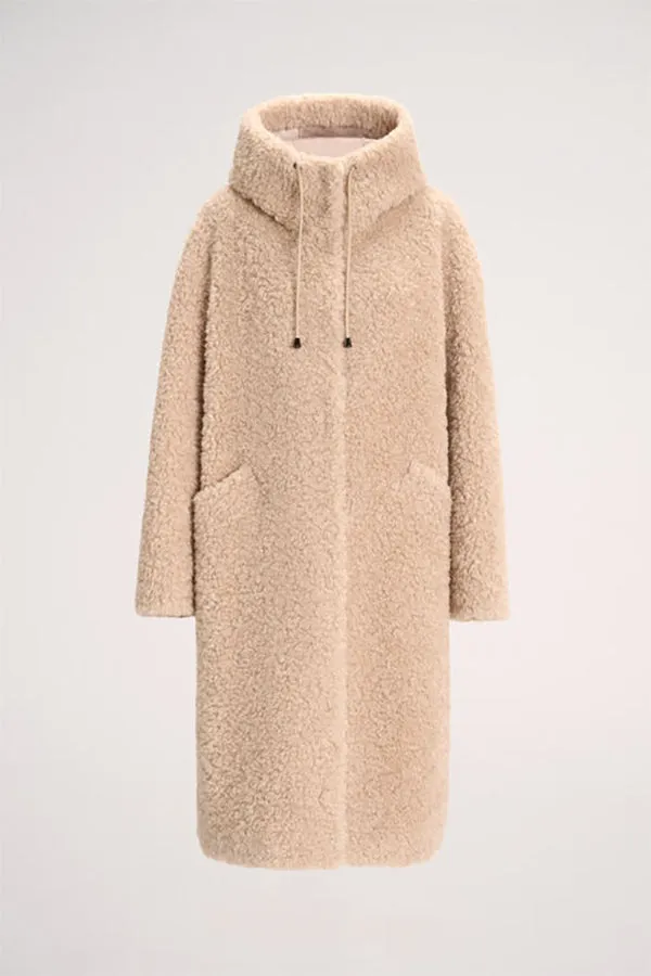 Luisa Spagnoli SERRA BEIGE TEDDY COAT