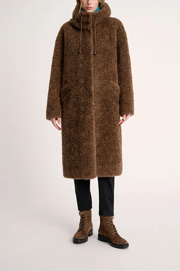 Luisa Spagnoli SERRA BROWN TEDDY COAT