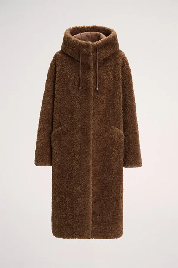 Luisa Spagnoli SERRA BROWN TEDDY COAT