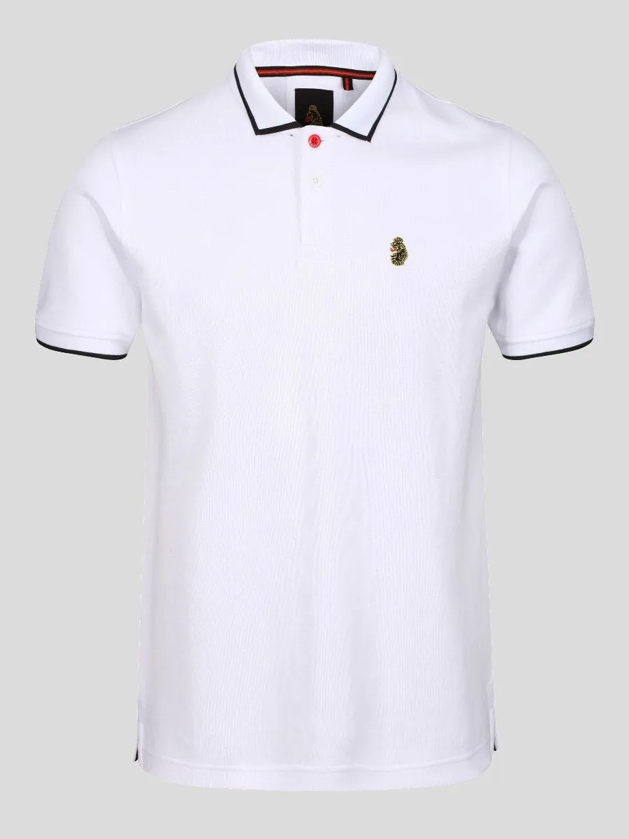 Luke 1977 Meadtastic Sport Pique Polo Shirt White