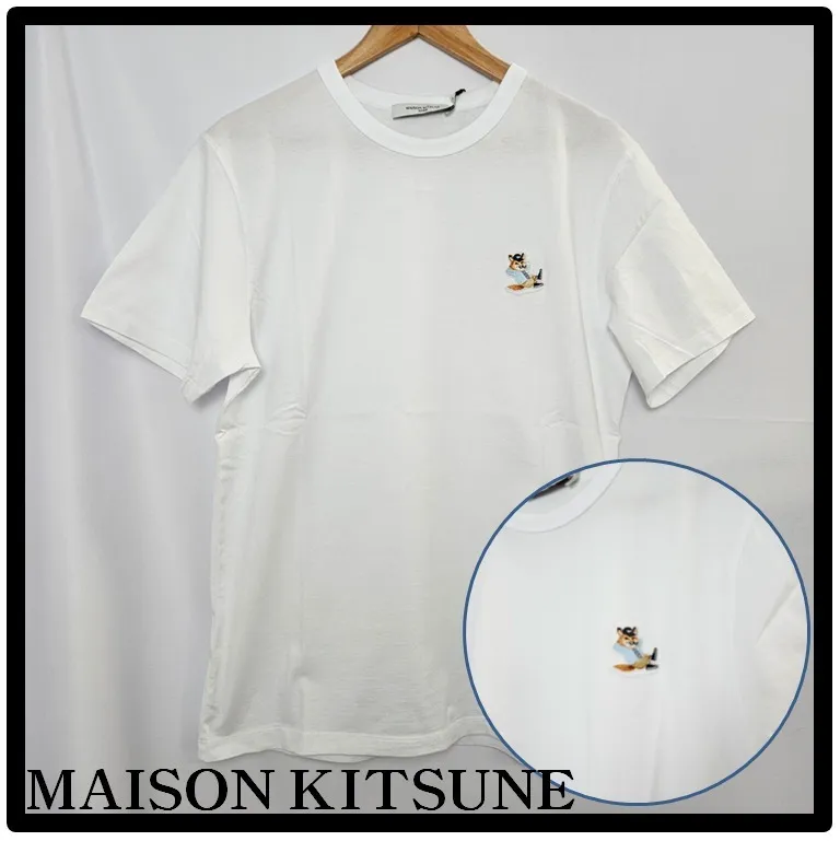 MAISON KITSUNE  |Unisex Street Style Logo Designers T-Shirts