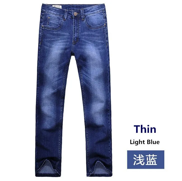 Men's Leisure Style Cotton Long Loose Straight Jeans Trousers