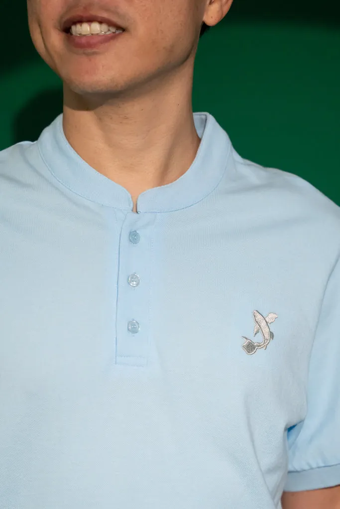 Men's Polo Tee - Blue Koi