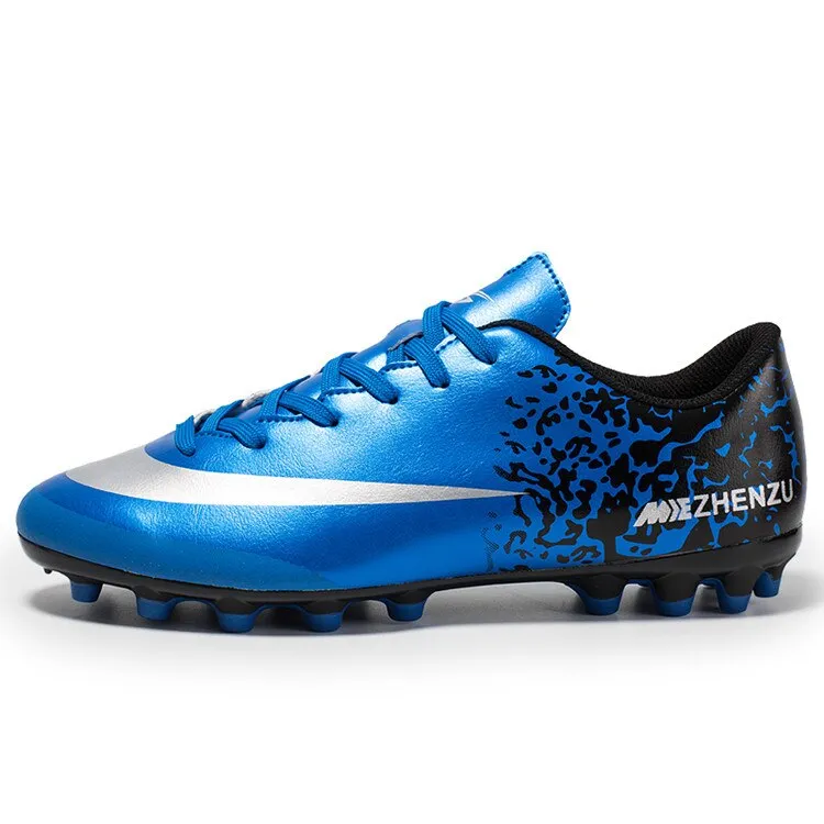 Men's Professional Lace-up Breathable Long Spikes Soccer Shoes