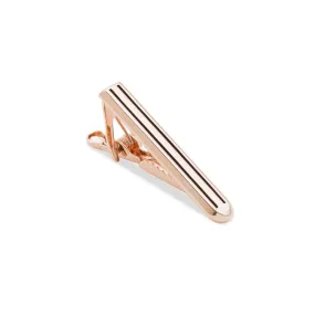 Mini Rose Gold Pinstripe Tie Bar