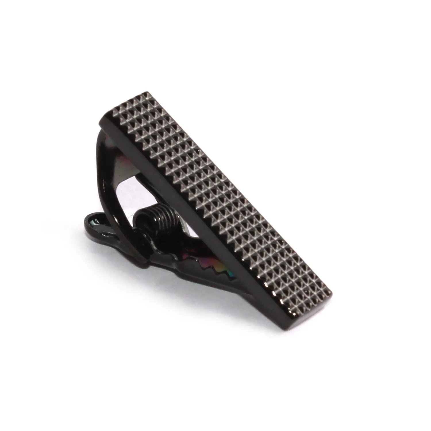 Mini Studded Black Skinny Tie Bar