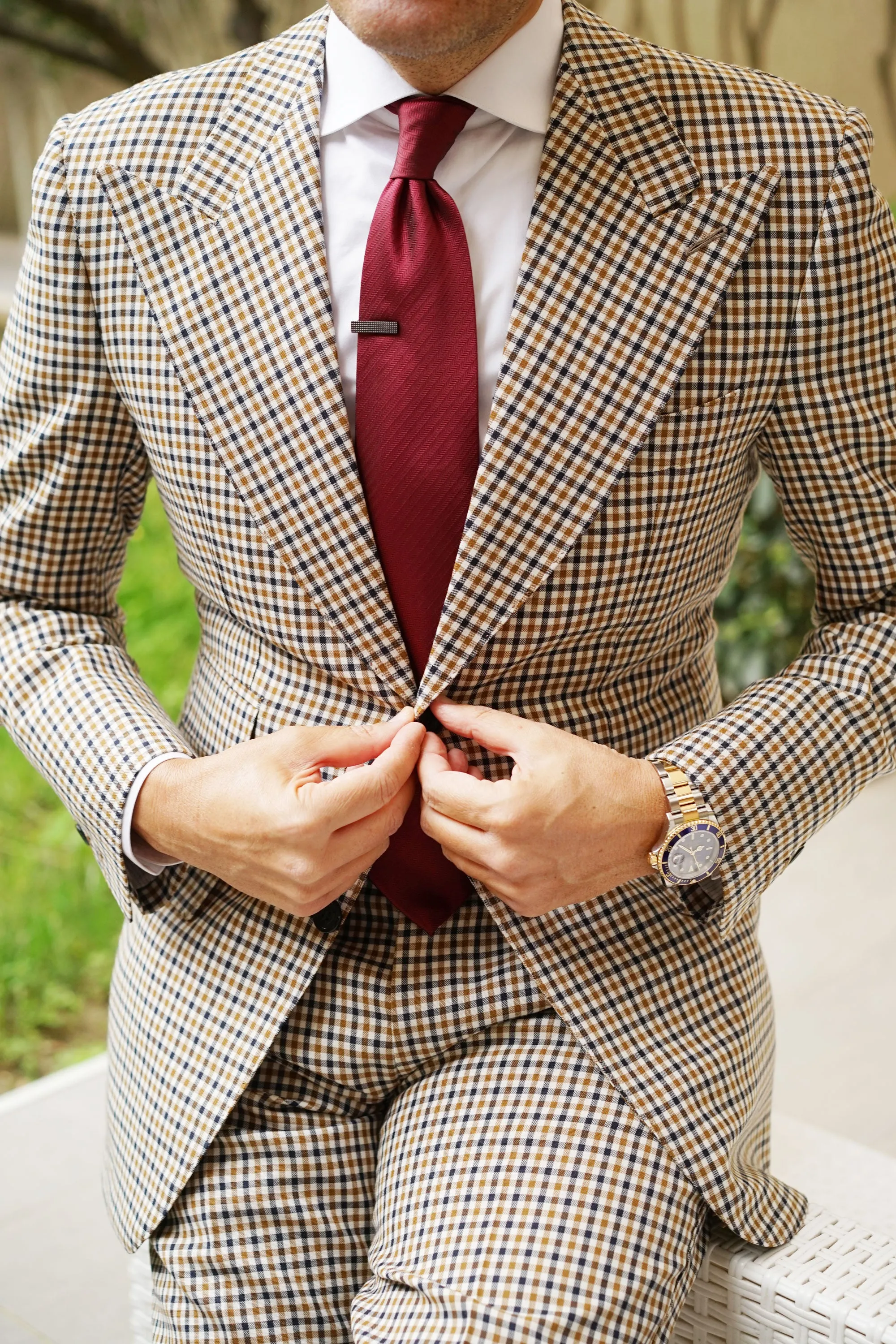 Mini Studded Black Skinny Tie Bar