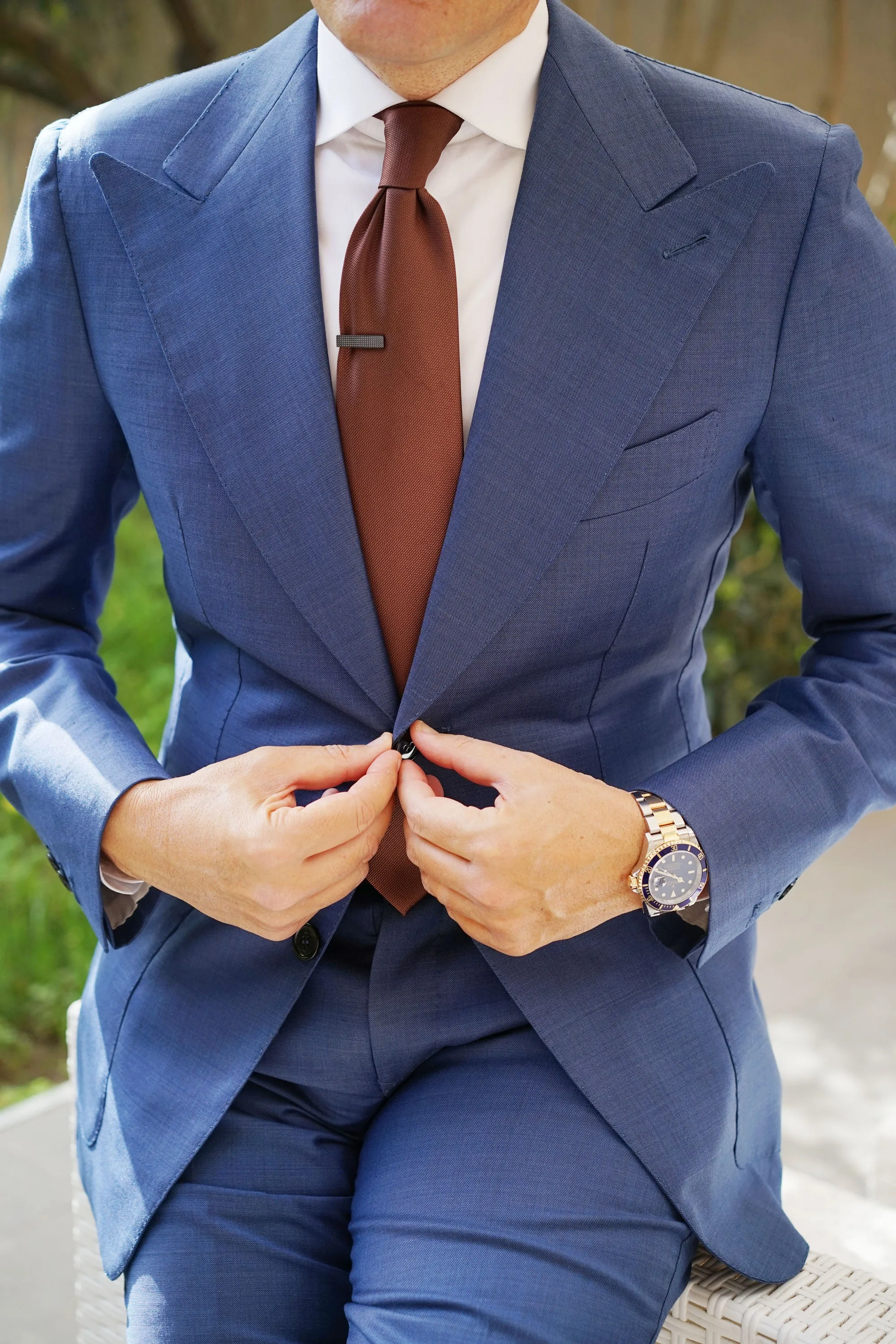 Mini Studded Black Skinny Tie Bar