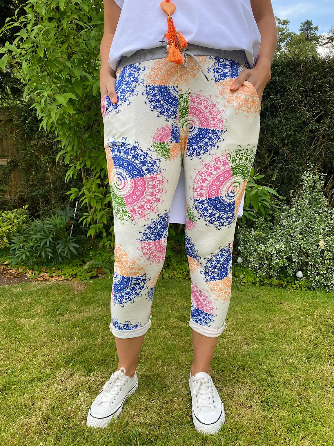 Multi Colour Circle Printed Joggers