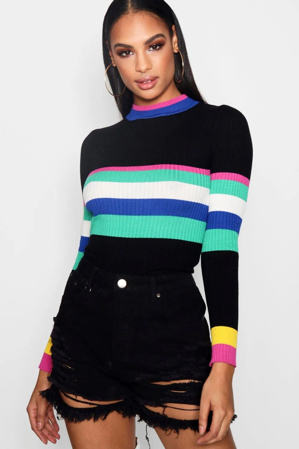 Multi Coloured Stripe Sweater