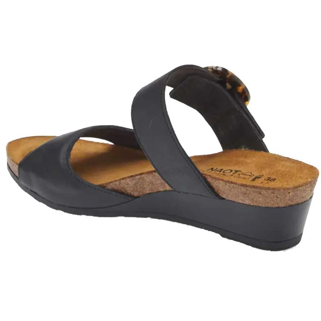 Naot Kingdom Wedge Sandal Jet Black (Women's)