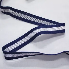 Navy and White Stripe Webbing