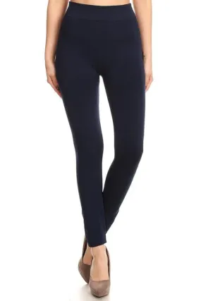 Navy Fleece Leggings