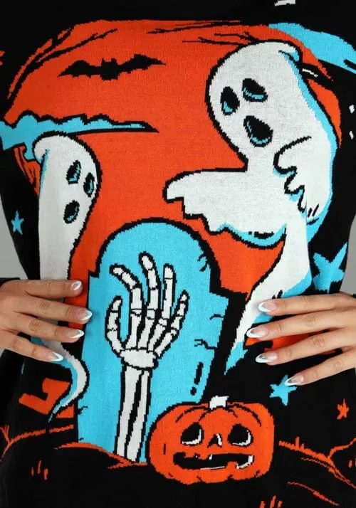 Neon Halloween Adult Sweater