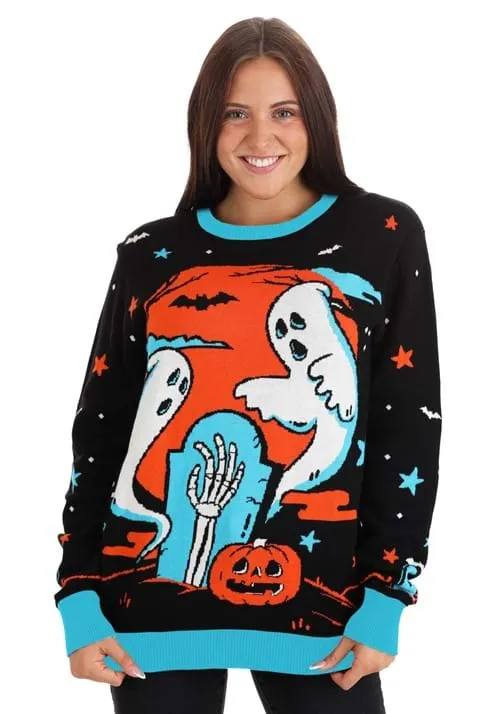 Neon Halloween Adult Sweater