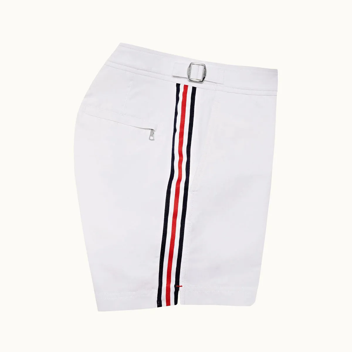 Orlebar Brown - Setter Tape Stripe Swim Shorts in White