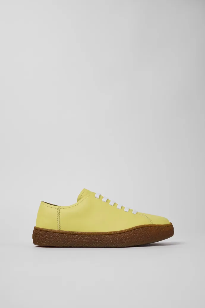 Peu Terreno Yellow Leather Sneaker for Women