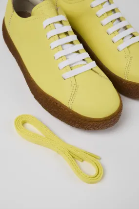 Peu Terreno Yellow Leather Sneaker for Women