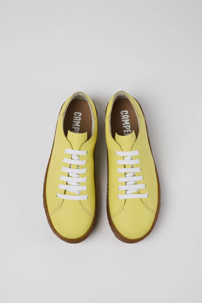 Peu Terreno Yellow Leather Sneaker for Women