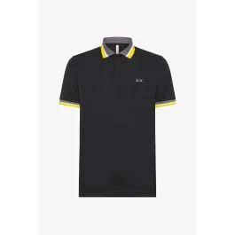 Polo con righe uomo Nero