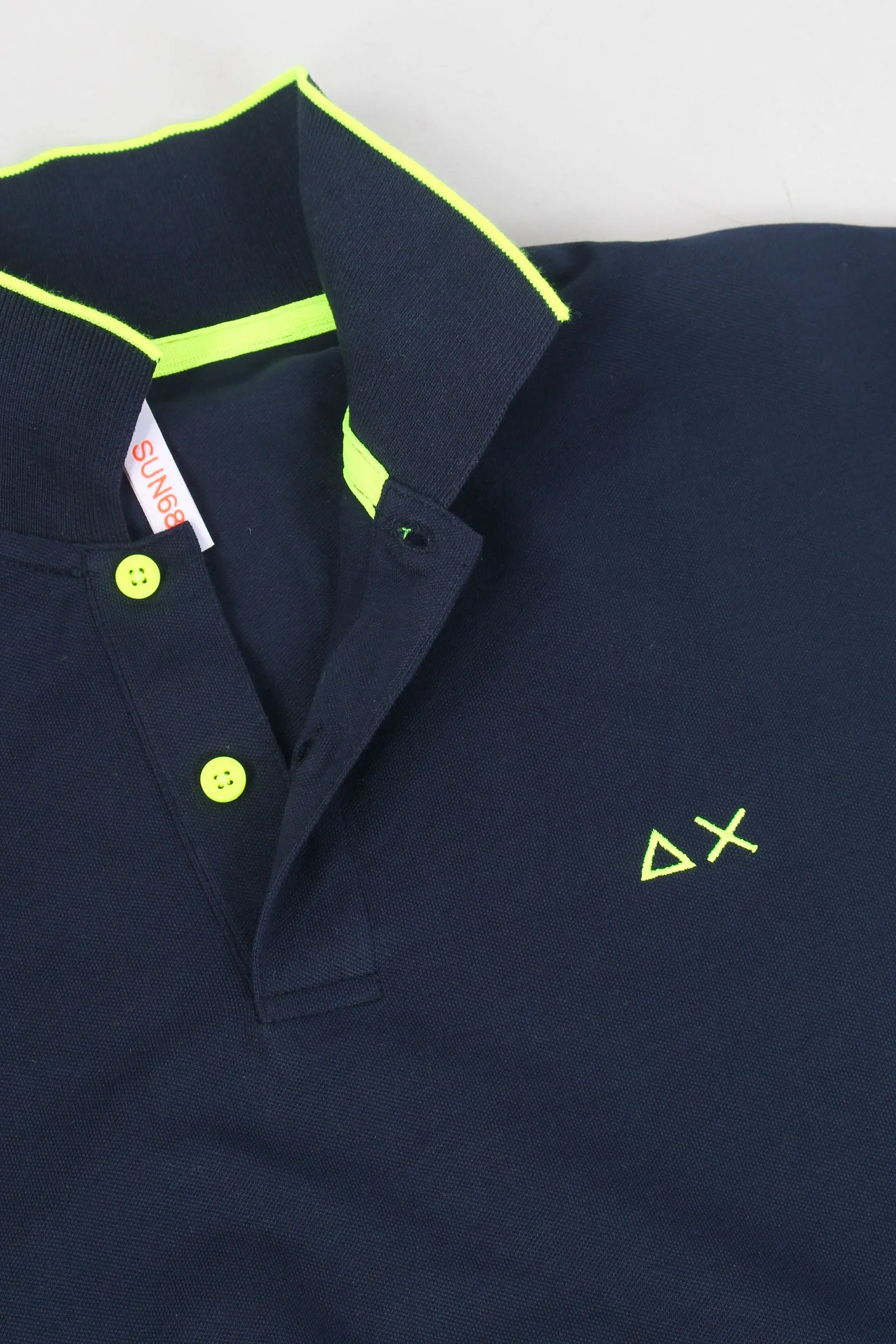 Polo Profilo Sottile Fluo Navy Blue