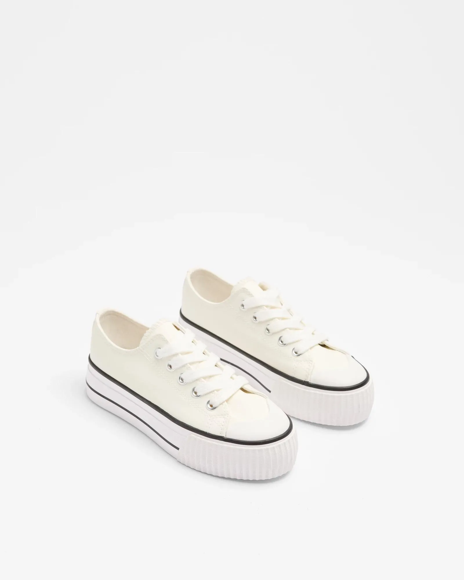 popular  Girls Senior Elevated Sole Sneaker - White