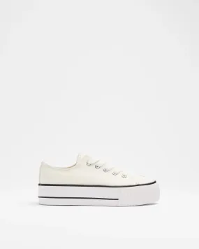 popular  Girls Senior Elevated Sole Sneaker - White