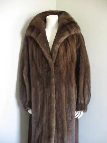 RARE Vintage 80's LANVIN Full Length Lunaraine Mink Coat