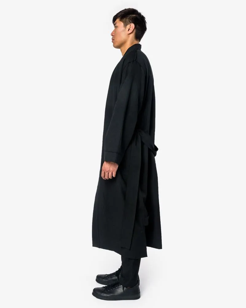 Raw Cut Malarich Coat in Black