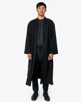 Raw Cut Malarich Coat in Black