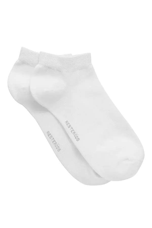 Resterds 5-Pack Organic Cotton Ankle Socks White