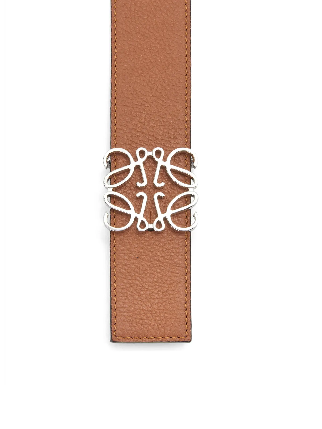 Reversible Anagram belt in soft grained calfskin and smooth calfskin