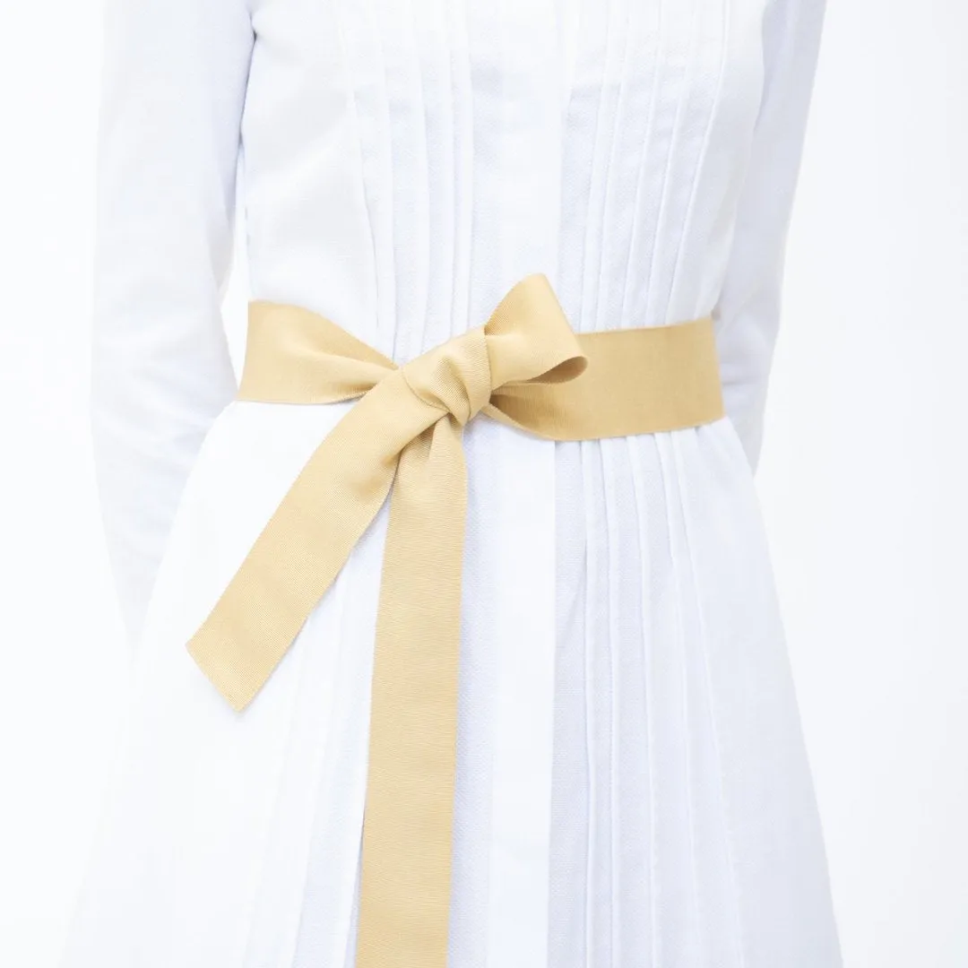 Ribbon Belt, Wide - Yellow