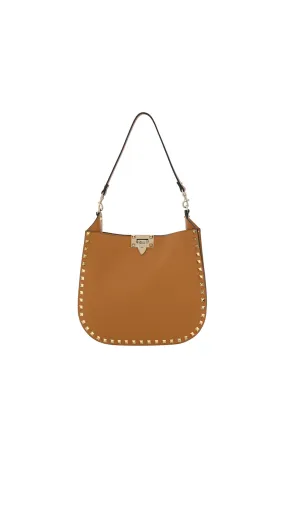 Rockstud Shoulder Bag - Brown