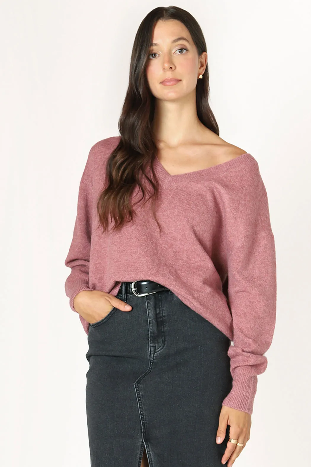 Rose V-Neck Sweater