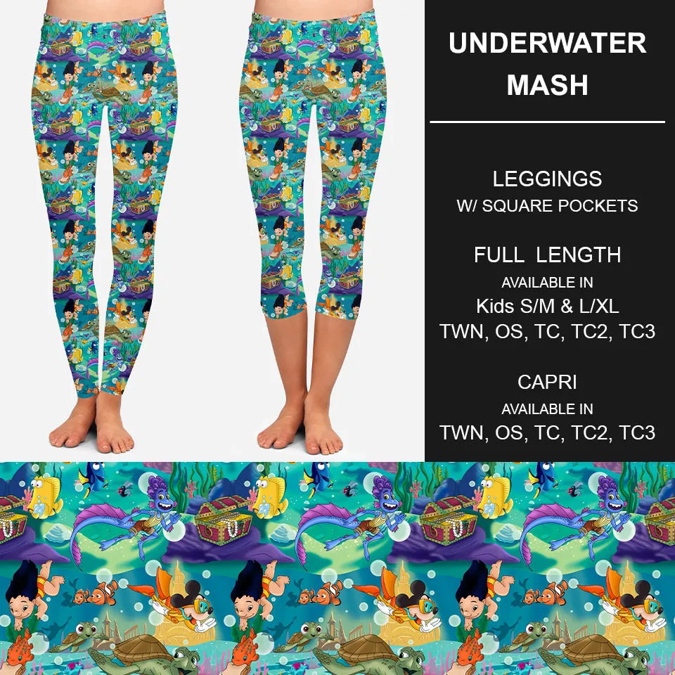 RTS - Underwater Mash Leggings w/ Pockets