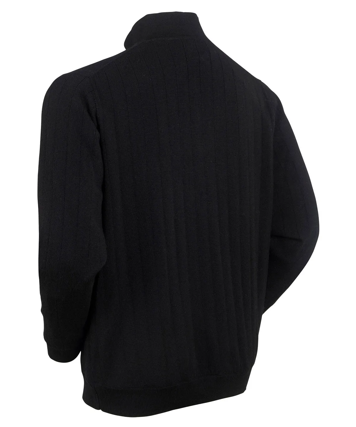 Signature Merino Lined Quarter-Zip Mock Neck Wind Sweater