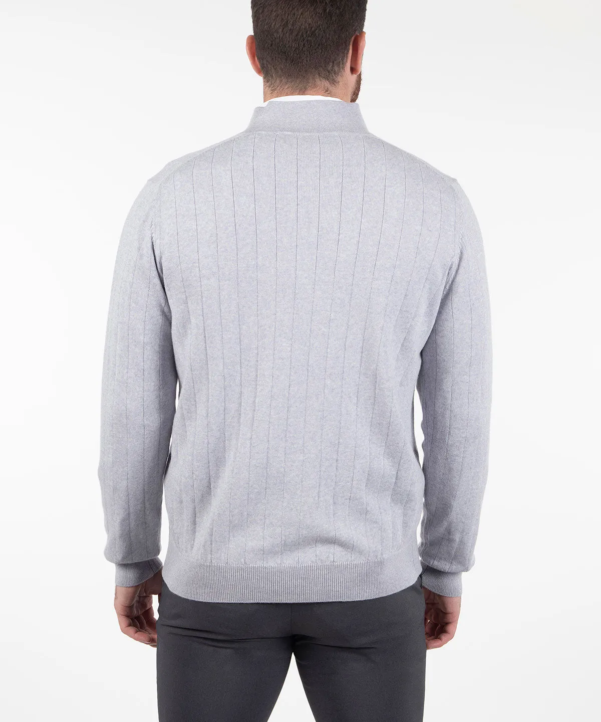 Signature Merino Lined Quarter-Zip Mock Neck Wind Sweater