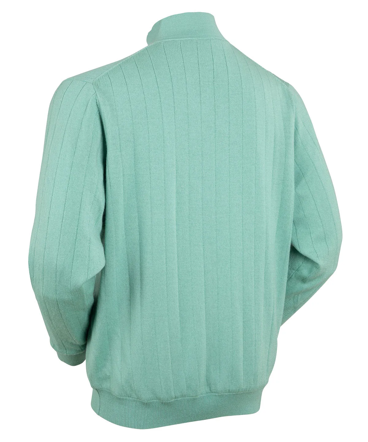 Signature Merino Lined Quarter-Zip Mock Neck Wind Sweater