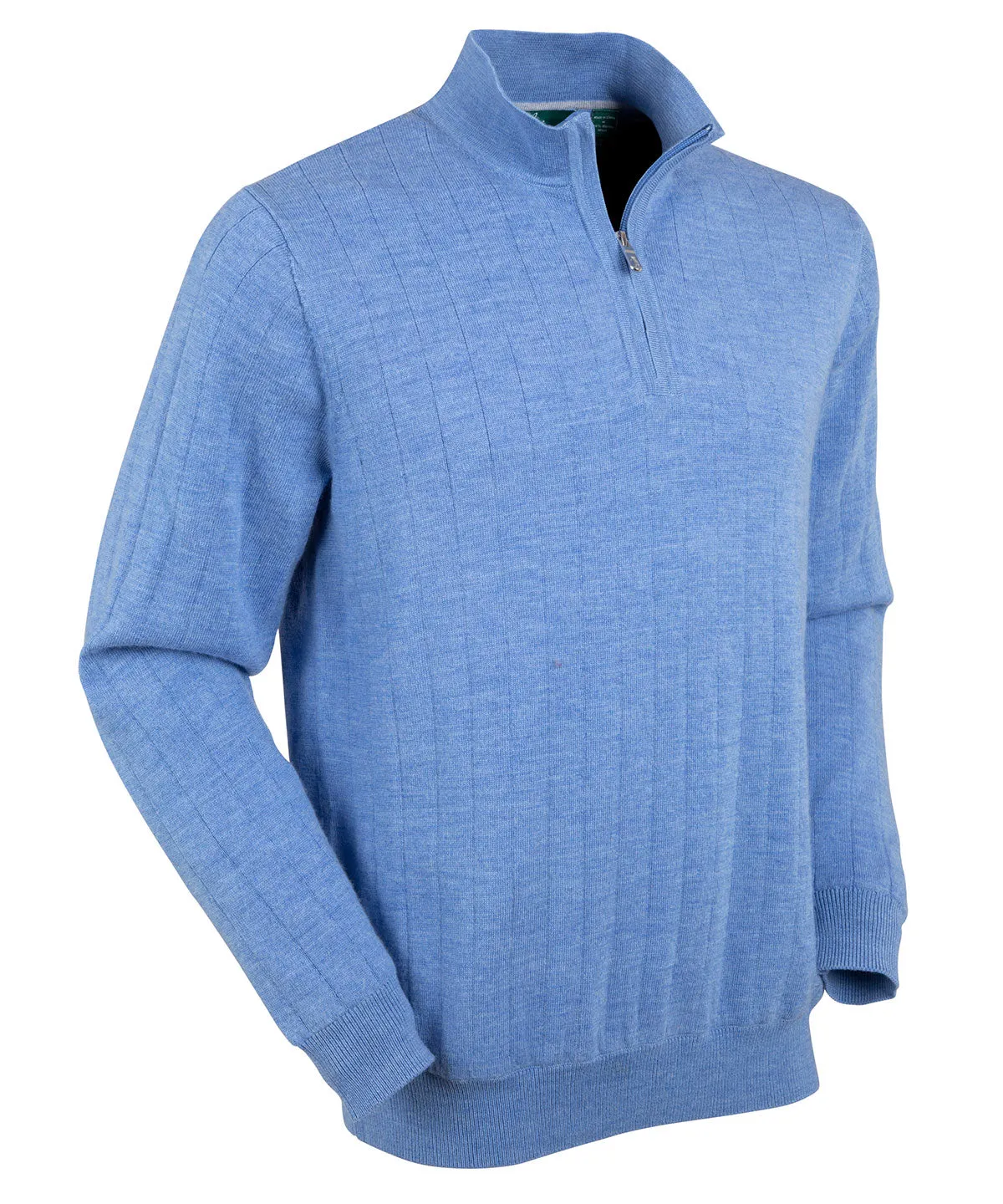 Signature Merino Lined Quarter-Zip Mock Neck Wind Sweater