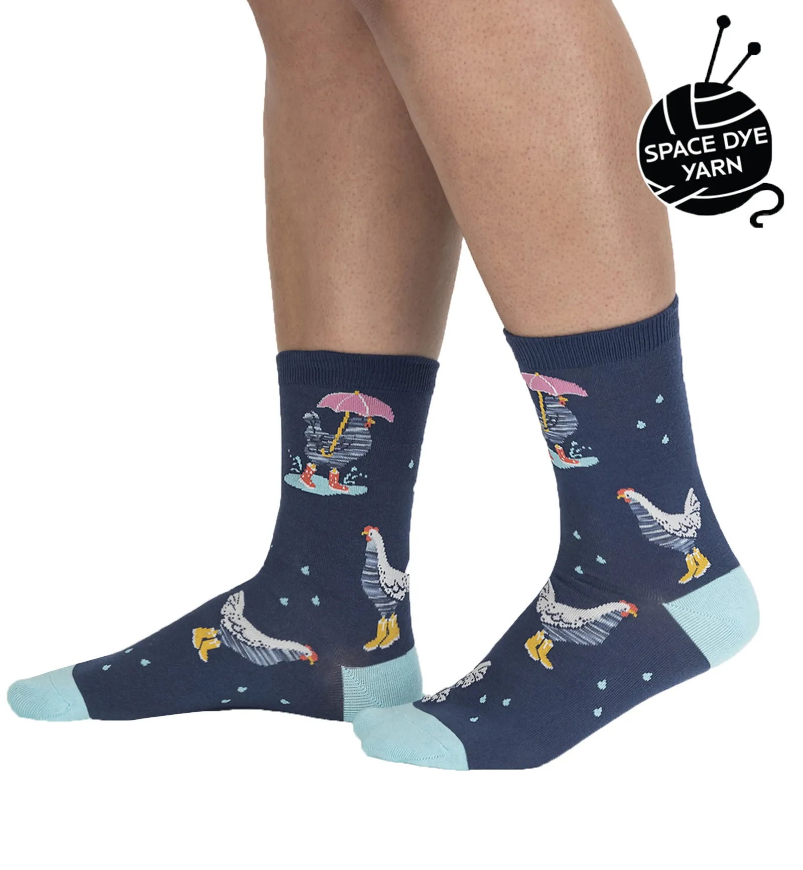 SOCK it to me Women's Crew Socks (Prints) - Chicken Little