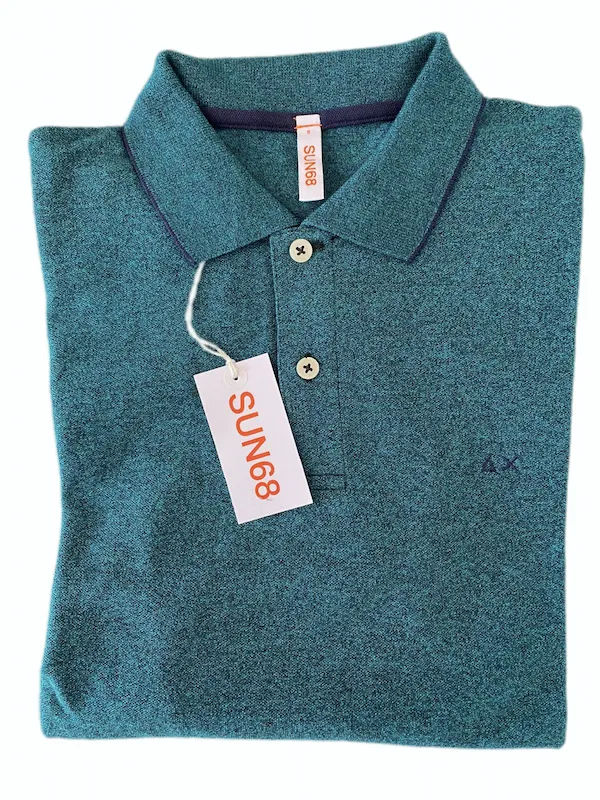 SOLO TG. S – SUN68 Polo – Polo MANICA LUNGA in Cotone