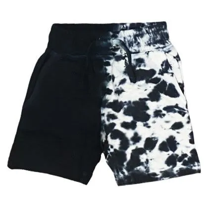 split tie dye shorts