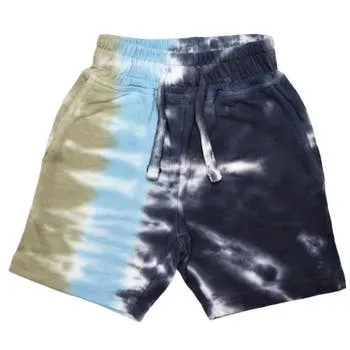 split tie dye shorts